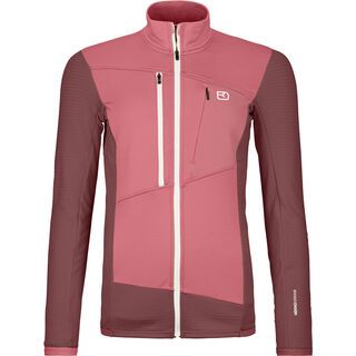 Ortovox Merino Fleece Grid Jacket W mountain rose