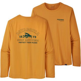 Patagonia Men's Long-Sleeved Capilene Cool Daily Graphic Shirt Team Surf Activist saffron x-dye