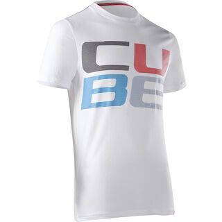 Cube T-Shirt Cube Striped Letters white