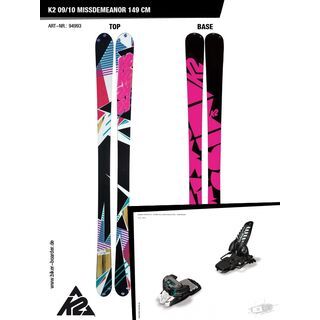 K2 SKI Set: Missdemeanor 09/10 + Marker Griffon 13