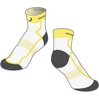 Scott RC Light Socken, white/yellow - Radsocken