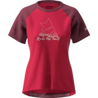 Zimtstern PureFlowz Shirt SS Women's, red/windsor wine/green - Radtrikot