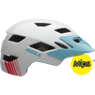 Bell Sidetrack Youth MIPS, white glacier blue - Fahrradhelm