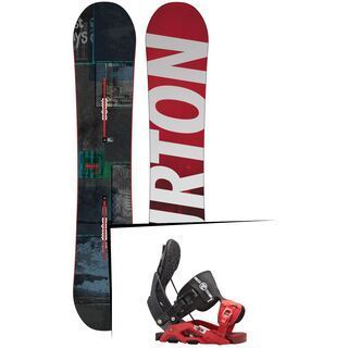 Set: Burton Process 2015 + Flow Nexus 2016, black/red - Snowboardset