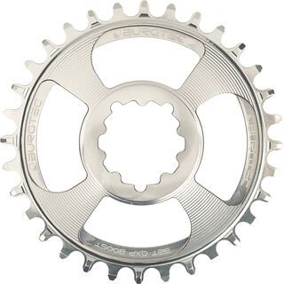 Burgtec SRAM Boost 3 mm Offset Thick Thin Chainring rhodium silver