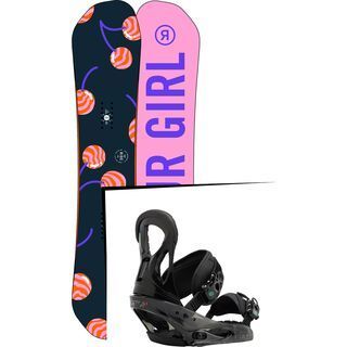 Set: Ride OMG 2017 + Burton Stiletto 2017, black - Snowboardset