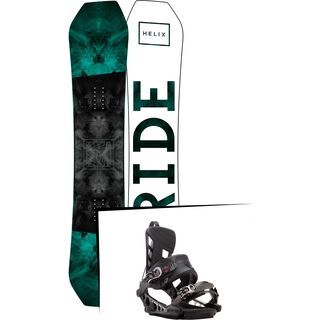 Set: Ride Helix 2017 + K2 Cinch CTS 2017, black - Snowboardset