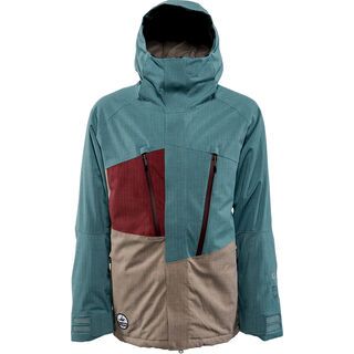 Nitro Rainier Jacket, Storm/Khaki/Blood Red - Snowboardjacke