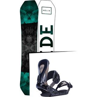 Set: Ride Helix 2017 + Ride Revolt 2017, black - Snowboardset