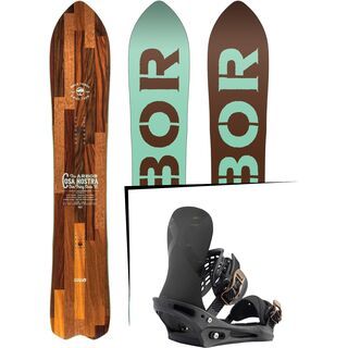 Set: Arbor Cosa Nostra 2017 + Burton X-Base 2017, black mag - Snowboardset