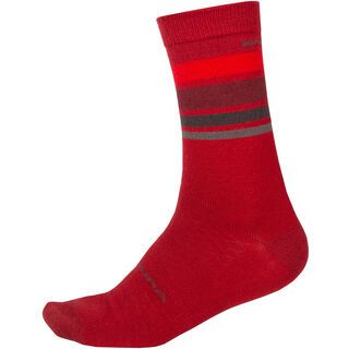 Endura Baabaa Merino Stripe Sock red