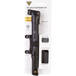 Topeak Deluxe Accessory Kit + Mini-Tool / Reifenheber - Luftpumpe