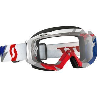 Scott Hustle MX, cracked blue/red clear - MX Brille