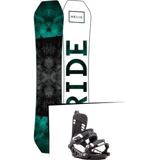 Set: Ride Helix 2017 + K2 Cinch CTX 2017, black - Snowboardset