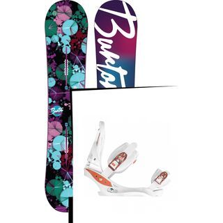 Set: Burton Genie 2016 + Burton Lexa Est 09/10, White Coral - Snowboardset