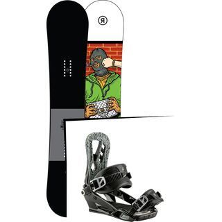 Set: Ride Crook 2017 + Nitro Pusher 2017, black - Snowboardset