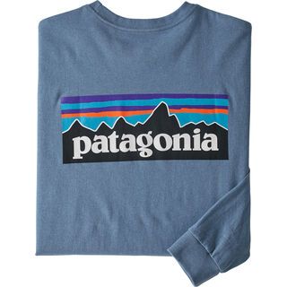 Patagonia Men's Long-Sleeved P-6 Logo Responsibili-Tee, pigeon blue - Longsleeve