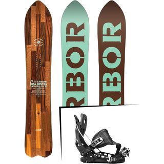 Set: Arbor Cosa Nostra 2017 + Flow NX2 Hybrid 2017, black - Snowboardset