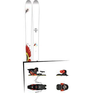 Set: Line Mordecai 2017 + Salomon Warden MNC 13 115 mm, white/black/orange - Skiset