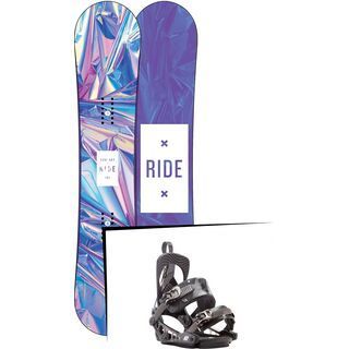 Set: Ride Compact 2017 + K2 Cinch Tryst 2017, black - Snowboardset