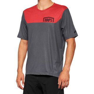 100% Airmatic Short Sleeve Jersey charcoal/racer red