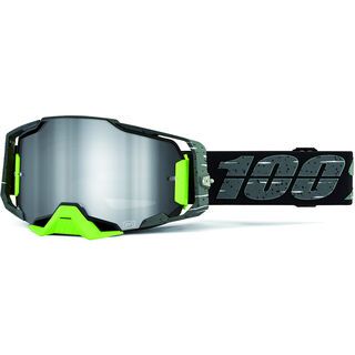 100% Armega Goggle - Mirror Silver Flash antibia