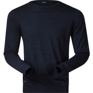 Bergans Fivel Wool Long Sleeve, dark blue melange - Pullover