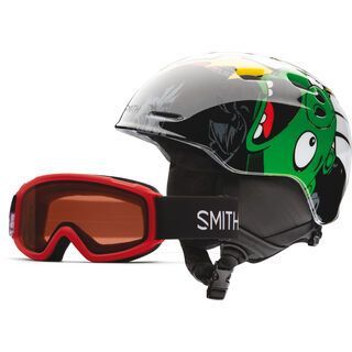 Smith Sidekick X Combo, red angry birds/blue sensor mirror - Snowboardhelm