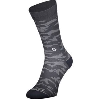 Scott Trail Camo Crew Socks, dark grey/white - Radsocken