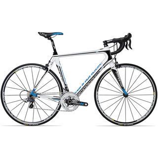 Cannondale Synapse Hi-Mod 3 Ultegra Compact 2013, magnesium white w/ jet black and ultra blue accents gloss - Rennrad