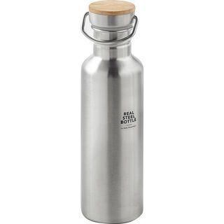 Creme Cycles Real Steel Water Bottle, brushed - Trinkflasche