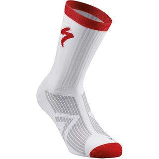 Specialized SL Elite Summer Sock, white/red - Radsocken