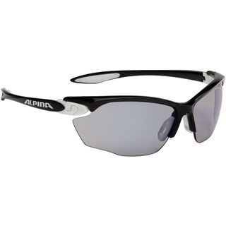 Alpina Twist Four VLM+, black white black/Lens: varioflex+ mirror blue - Sportbrille