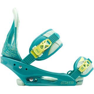 Burton Stiletto 2014, Teal For Real - Snowboardbindung