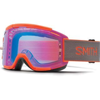 Smith Squad MTB inkl. Wechselscheibe, neon orange/Lens: contrast rose flash - MX Brille