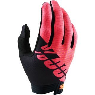 100% iTrack Glove, black/fluor red - Fahrradhandschuhe