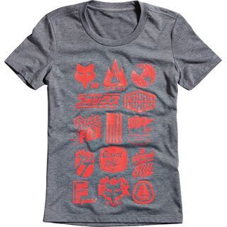 Fox Womens MTN Division Tech Tee, heather graphite - Funktionsshirt