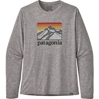 Patagonia Men's Long-Sleeved Capilene Cool Daily Graphic Shirt Line Logo Ridge feather grey