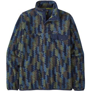 Patagonia Men's Lightweight Synch Snap-T Pullover Climbing Trees Ikat new navy