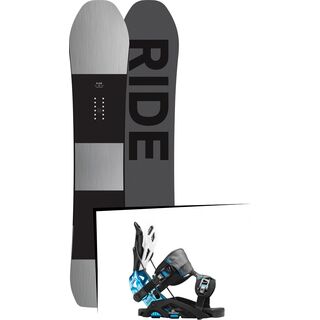 Set: Ride Timeless 2017 + Flow Fuse-GT 2016, black/blue - Snowboardset