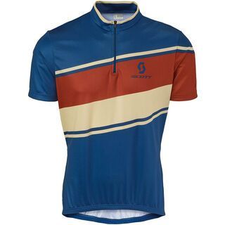 Scott Classic 10 s/sl Shirt, red ochre/blue ensign - Radtrikot