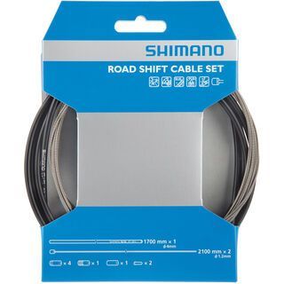 Shimano Schaltzug-Set Road Edelstahl - 2x 2.100 mm schwarz