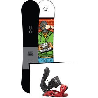Set: Ride Crook 2017 + Flow Nexus 2016, black/red - Snowboardset