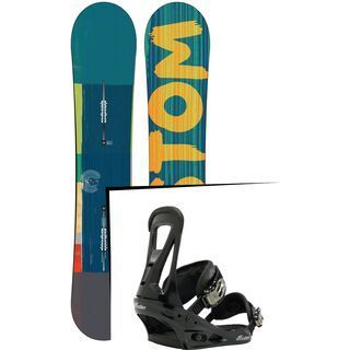 Set: Burton Custom Flying V Wide 2015 + Burton Freestyle 2017, black - Snowboardset