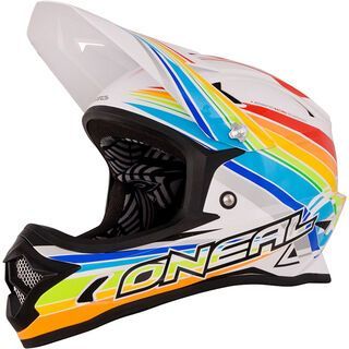 ONeal Fury Fidlock DH Helmet Evo Rainbow, white/red/yellow - Fahrradhelm