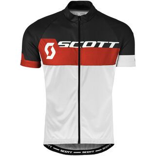 Scott Endurance Plus s/sl Shirt, white/fiery red - Radtrikot