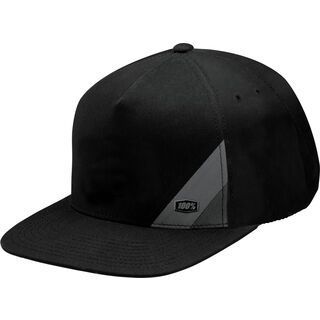100% Waxed Snapback Hat, black - Cap