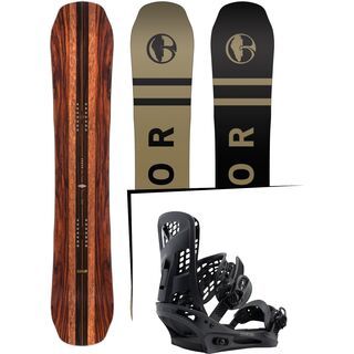 Set: Arbor Coda Camber Premium 2017 + Burton Genesis 2017, black - Snowboardset