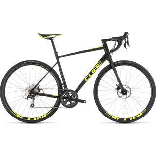 Cube Attain Race Disc 2019, black´n´flashyellow - Rennrad