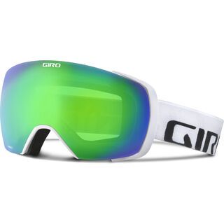Giro Contact + Spare Lens, white wordmark/loden green - Skibrille